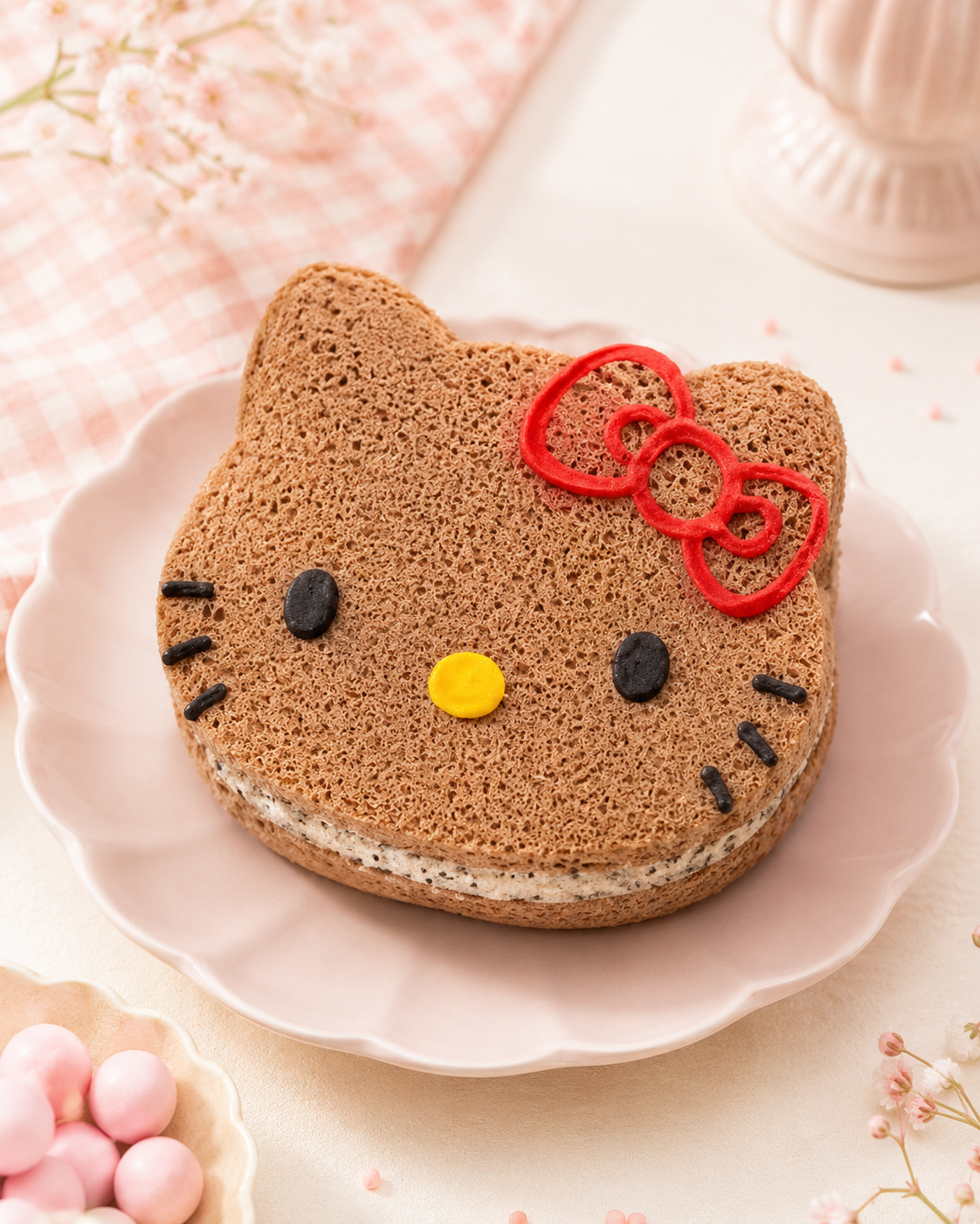 Bake Hello Kitty Strawberry / Chocolate Chiffon Cake