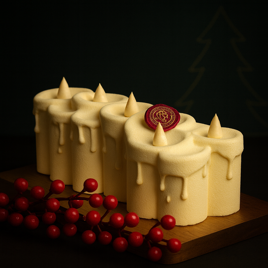 Opera Tiramisu Candlelit Log Cake